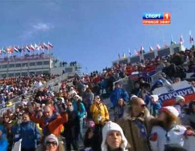 Победу «русского американца» в Сочи встретили брянским флагом