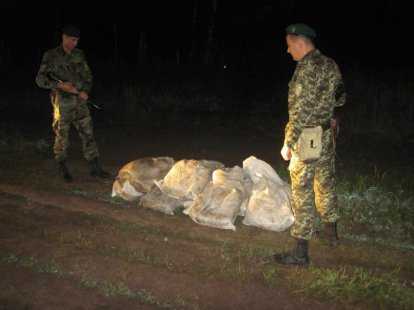 Между брянской Хинелью и украинской Барановкой нашли 8 мешков с мясом