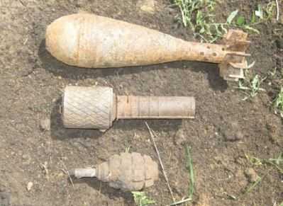 Под Жуковкой обнаружили мину и 16 гранат
