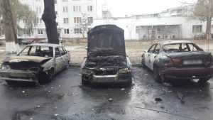 В Брянске сгорели три автомобиля
