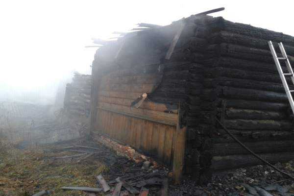 В  суражском селе сгорели дом и два сарая – пострадали люди