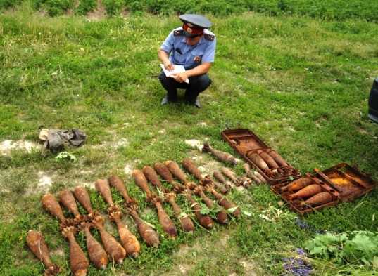 Брянская полиция обнаружила 32 мины у деревенского жителя