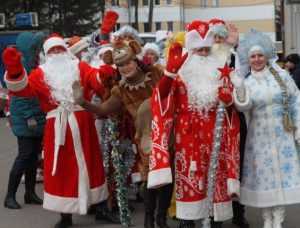 Шесть десятков Дедов Морозов и Снегурочек прошли парадом по Брянску