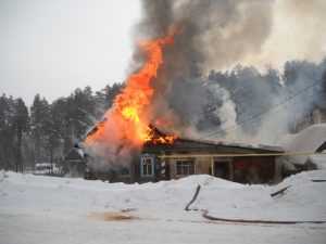 В Брянске во время ночного пожара пострадал хозяин дома