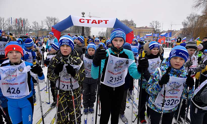 На гонку «Лыжня России» вышли 5500 брянцев