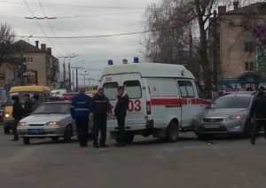 В Брянске «скорая помощь» попала в аварию