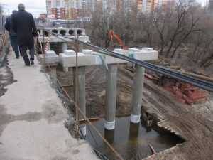 Строители Первомайского моста в Брянске «вышли из воды»