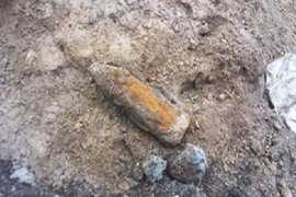 В брянском райцентре откопали артиллерийский снаряд