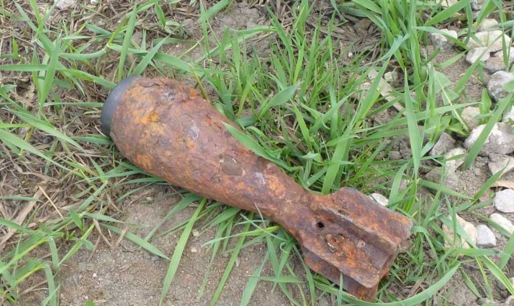 На приусадебном участке в Брянской области нашли мину