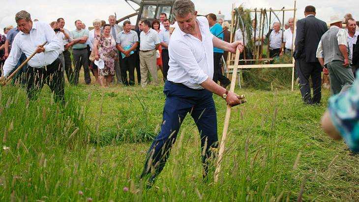 Брянский губернатор вразумил чиновников и глав сельских хозяйств косой