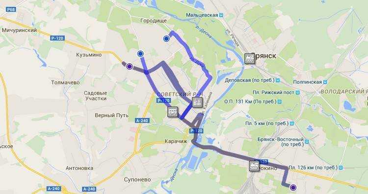 В Брянске появилась интерактивная транспортная карта