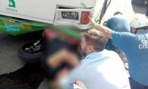 В Брянске автобус раздавил мотоциклиста