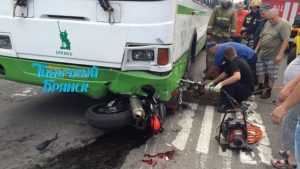 Мотоцикл, угодивший под автобус в Брянске, разыскивал Интерпол