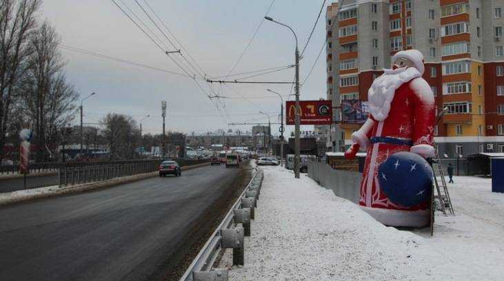 Брянцев встретил многометровый Дед Мороз