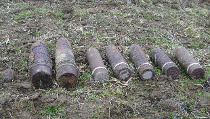В брянском поле обнаружили 31 снаряд и три гранаты