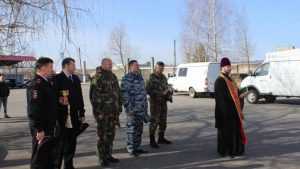 Брянских бойцов благословили перед поездкой на Северный Кавказ