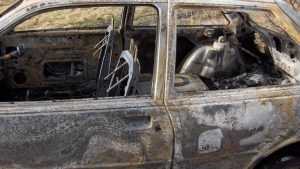 В Брянске ночью сгорел автомобиль «Ауди»