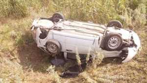 На брянской трассе погиб 35-летний водитель перевернувшейся «Лады»