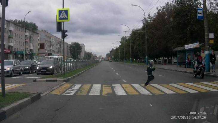 В Брянске попало на видео рассекающее по дорогам «безномерное существо»