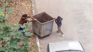 Брянские цыгане укатили на металлолом мусорные баки
