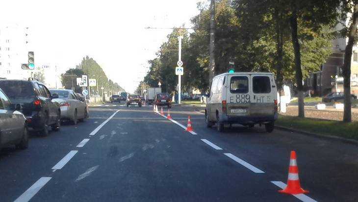 В Брянске на отремонтированном Московском проспекте нанесли разметку