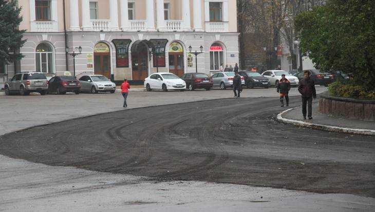 Машины и пешеходов в Круглом сквере Брянска разведут ограничителями