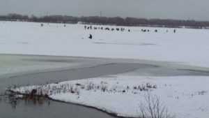 Снимок рыбаков на таящем льду напугал впечатлительных брянцев