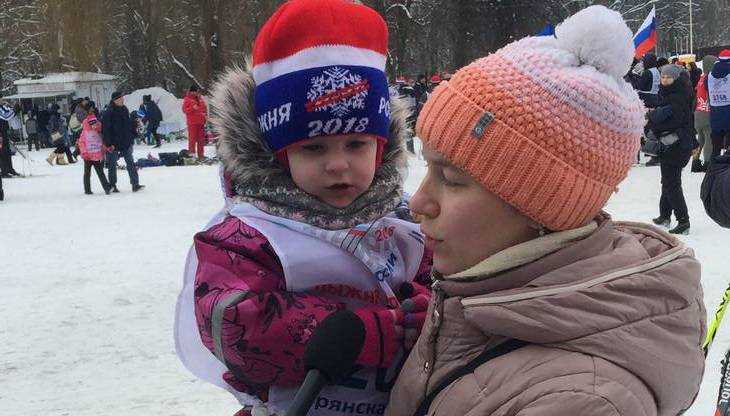 В Брянске рекорд «Лыжни России» установила девочка двух с половиной лет