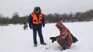 Спасатели МЧС предупредили брянских рыбаков об опасности на льду