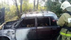 В Новозыбкове сгорел легковой автомобиль