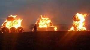 Полторы тысячи тюков соломы спалил 20-летний житель Суземского района
