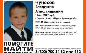 В Брянском районе нашли пропавшего 11-летнего школьника