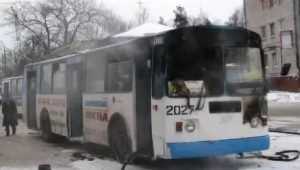 В Брянске на улице Бежицкой потушили горевший троллейбус