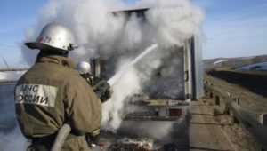 В брянском посёлке Большое Полпино сгорел грузовик