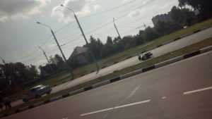В Брянске на Городище упала и покалечилась мотоциклистка