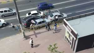 В Брянске на улице Никитина столкнулись 4 «перегревшихся» автомобиля
