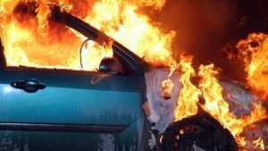 В Фокинском районе Брянска сгорел Volkswagen