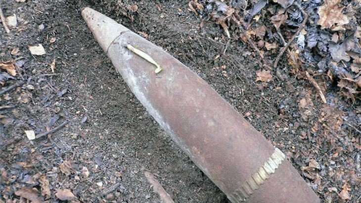 В Локте Брянской области днём 25 марта обнаружили артиллерийский снаряд