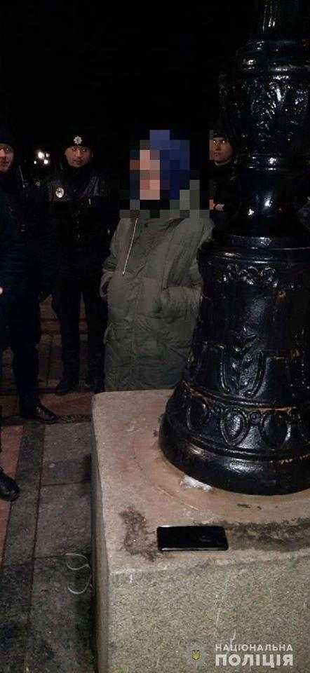 Националиста в Киеве поймали после акта вандализма