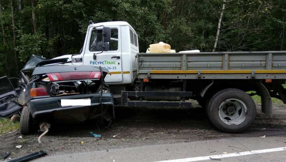 Под Брянском в жутком ДТП с грузовиком погибли мужчина и женщина