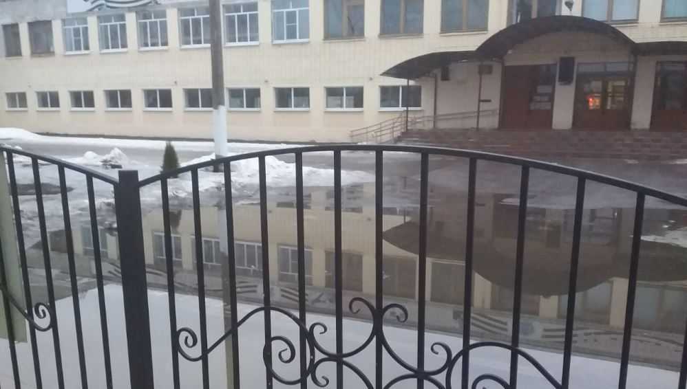 В Бежицком районе Брянска затопило двор школы № 11