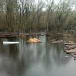 В Бежицком районе Брянска затопило стройплощадку возле Литейного моста