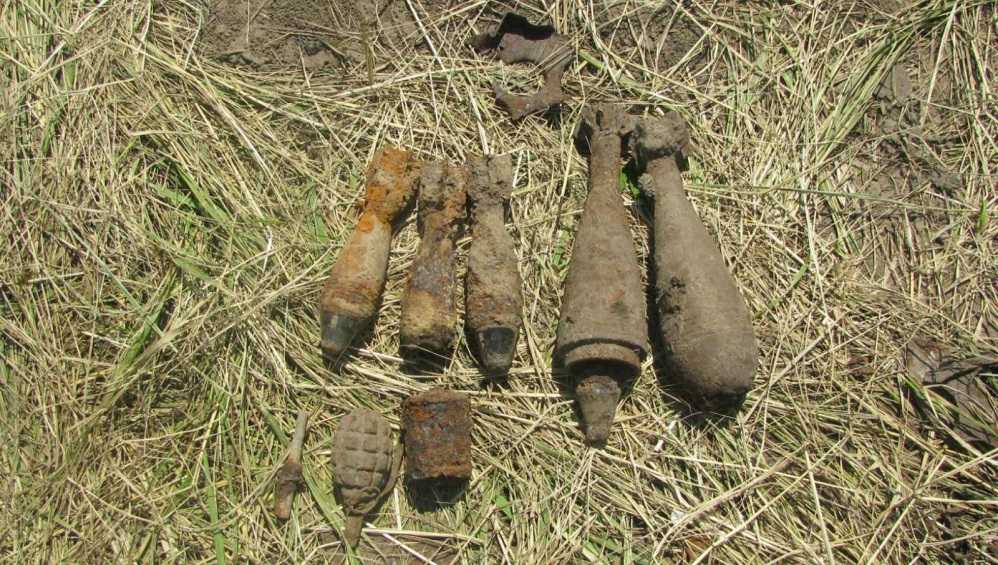 Под Севском в поле обнаружили пять мин и две гранаты