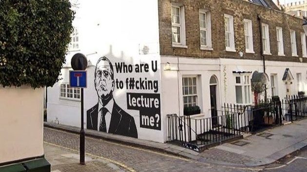 В Лондоне появилось граффити с российским министром Лавровым
