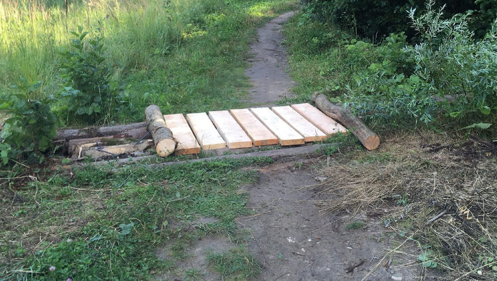 Брянские волонтеры отремонтировали два мостика в роще «Соловьи»