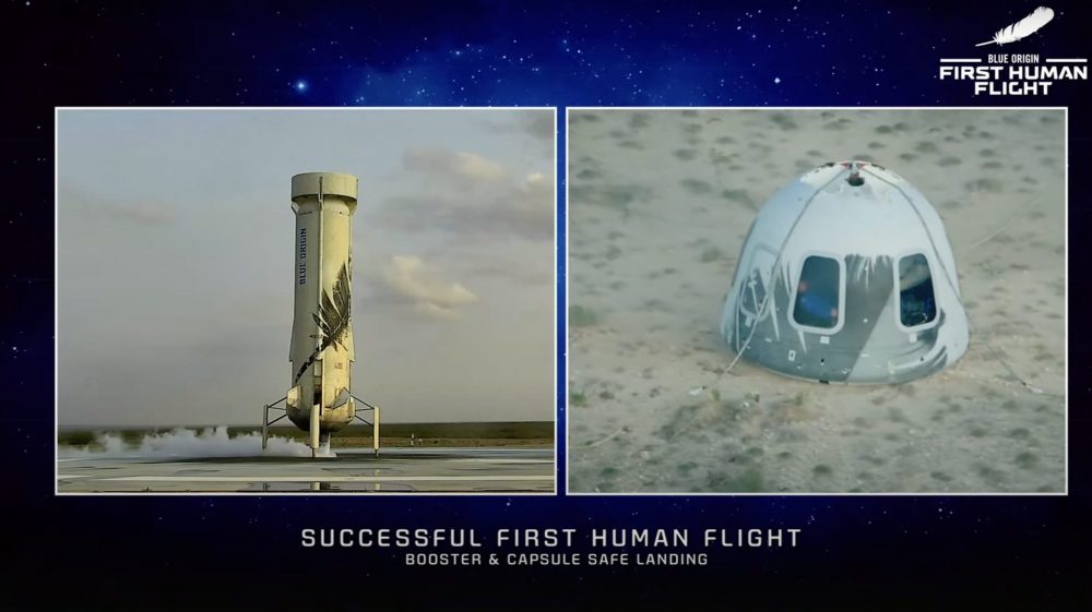 Корабль New Shepard с бывшим главой Amazon Джеффом Безосом отправился в космос