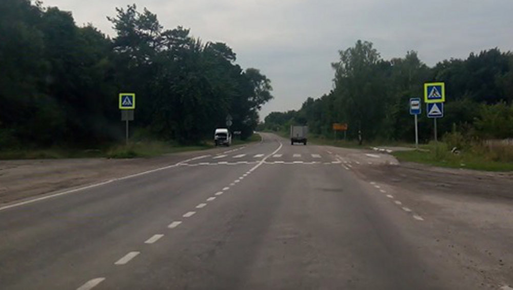 В Брянской области на дороге в Погар появился «лежачий полицейский»