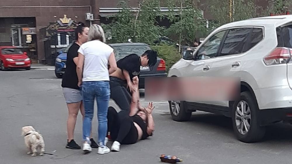 В Брянске две пьяные женщины устроили драку во дворе многоэтажки
