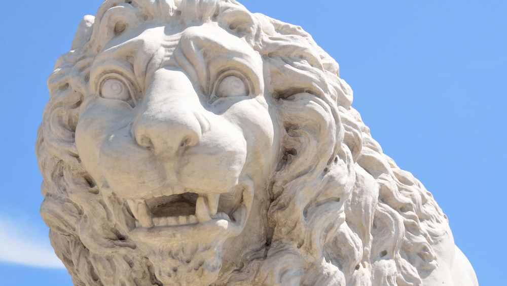 В Гордеевке за уничтожение скульптуры льва накажут троих парней