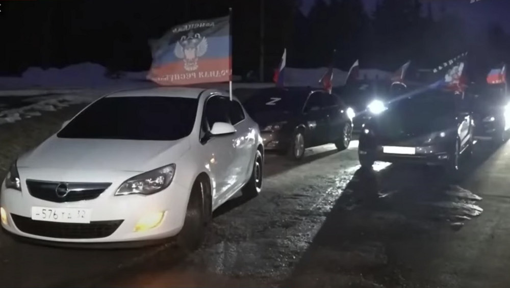 Брянский автопробег в поддержку спецоперации на Украине показал Первый телеканал